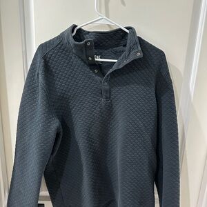 RHONE Charcoal Quilted Pullover